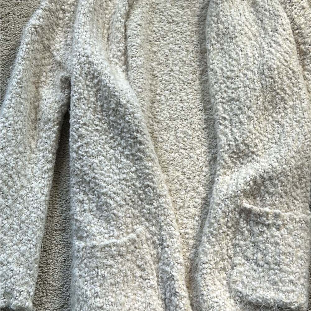 Altar'd State Cream Teddy Jacket Plush Cozy Warmth